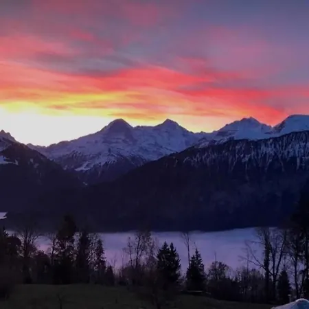 Einzigartige Holzhuette Mit Bergpanorama By Interhome Beatenberg